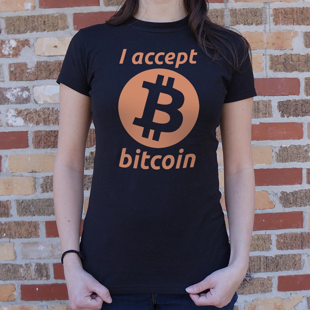I Accept Bitcoin Cryptocurrency Symbol