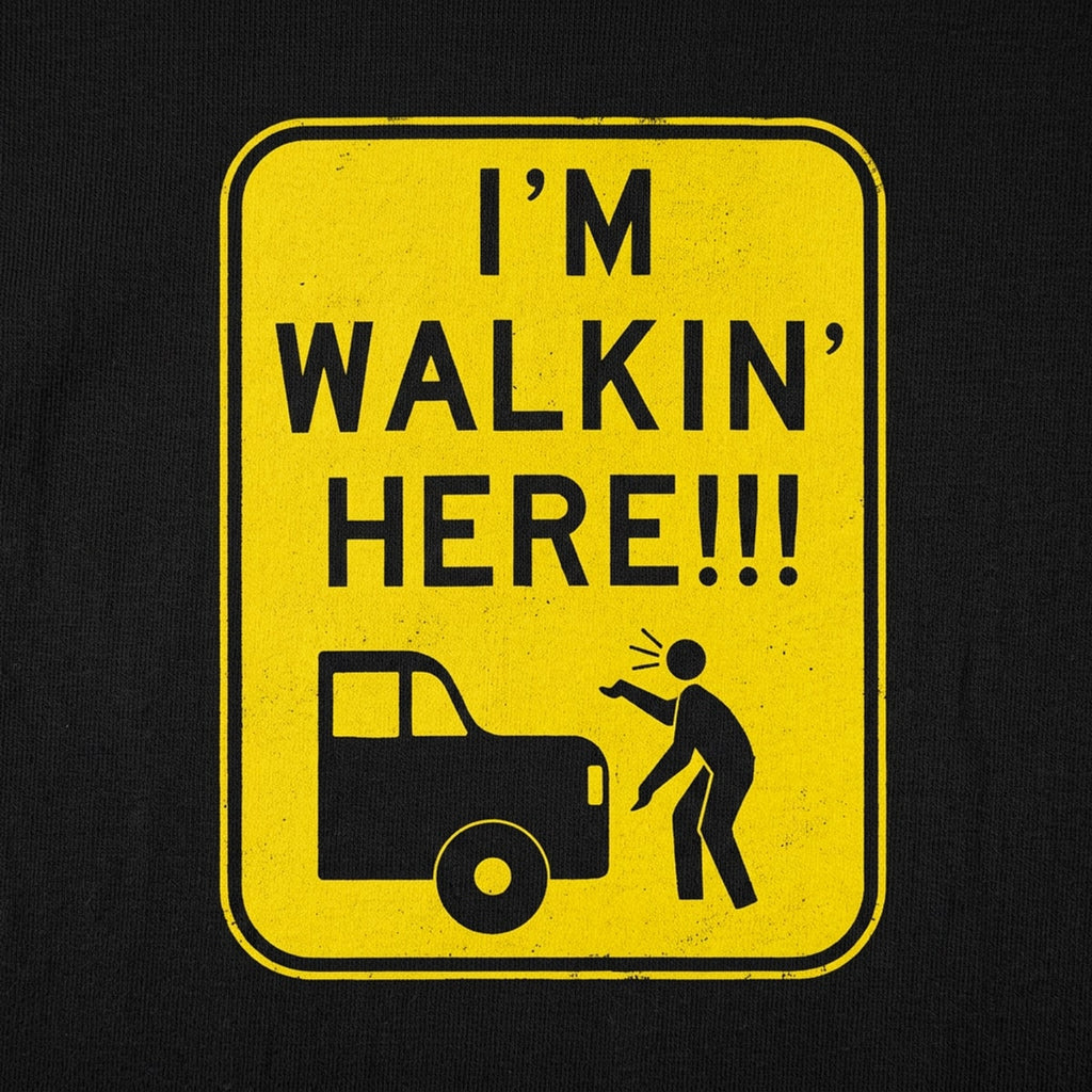 I'm Walkin' Here Pedestrian Crossing Sign
