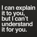 I Can Explain It to You But I Can't Understand It for You