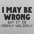 I May Be Wrong But It Is Highly Unlikely
