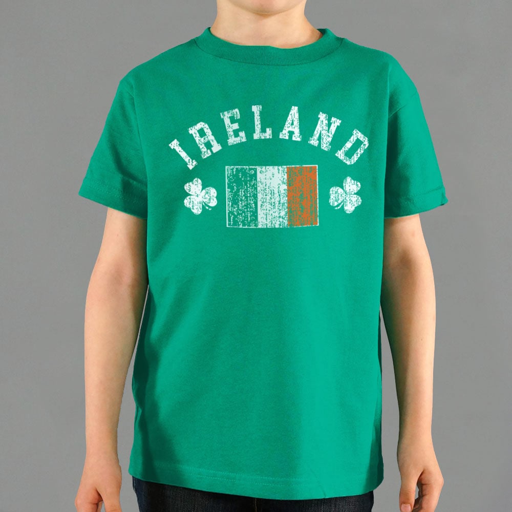 Ireland Flag with Shamrocks