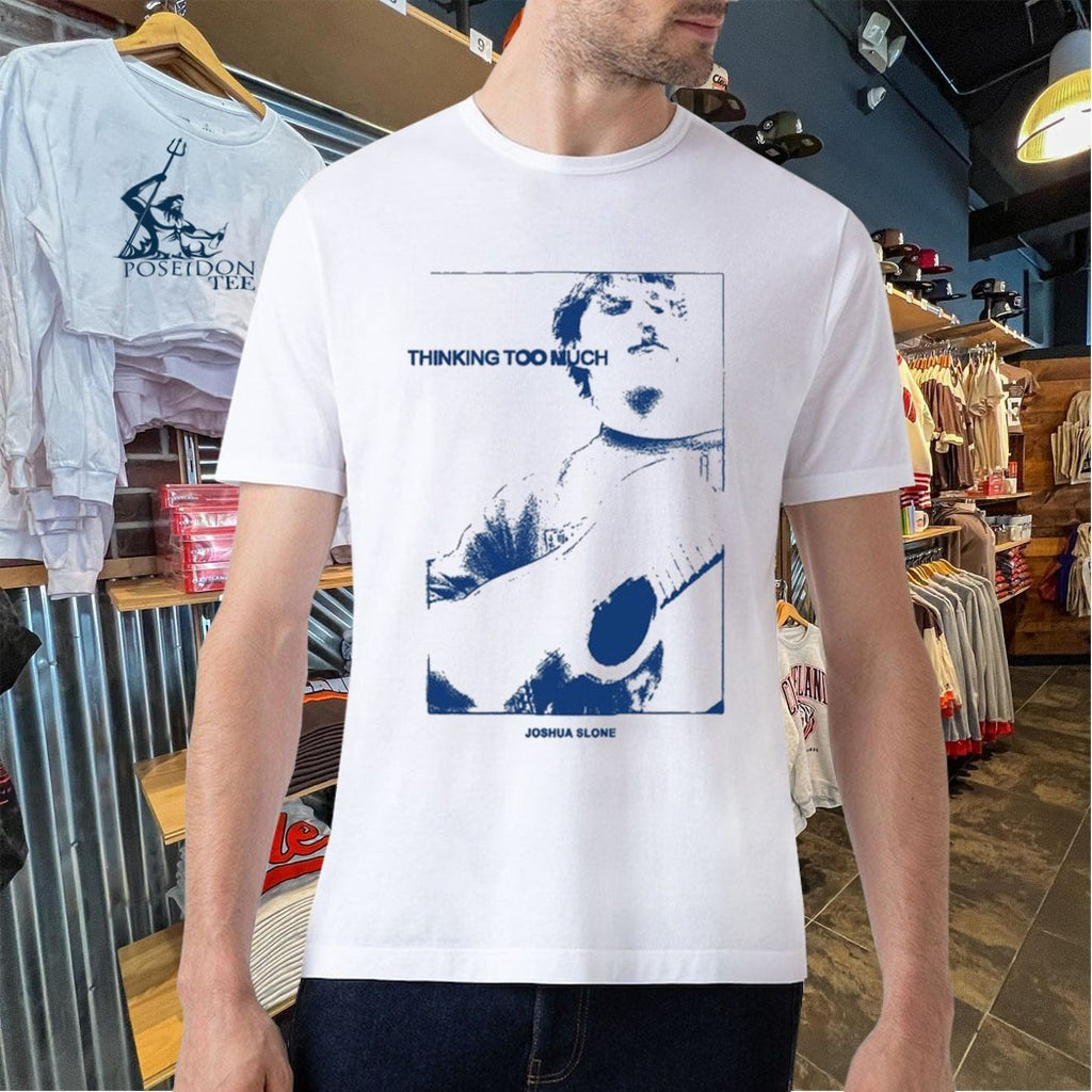 Joshua Slone Thinking Too Much Black Guitar T-shirt