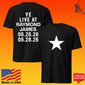 Kanye West Live At Raymond James Stadium Tampa Florida 2026 Concert Merch On June 26 And 28 2026 Star T-shirt