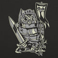 Knight Owl Medieval Armored Owl with Sword and Banner