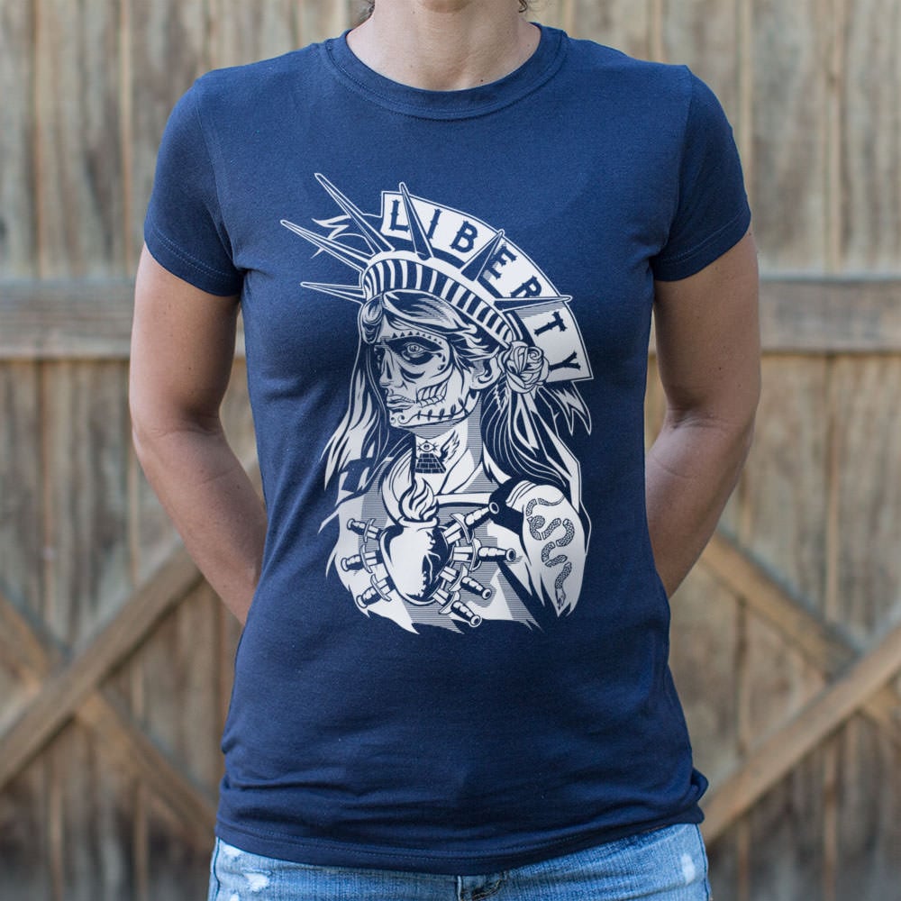 Lady Liberty Of Sorrows Sugar Skull Statue of Liberty