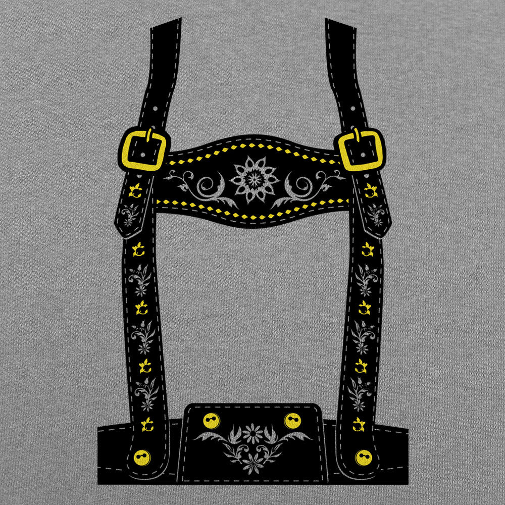 Lederhosen Costume with Suspenders and Floral Embroidery