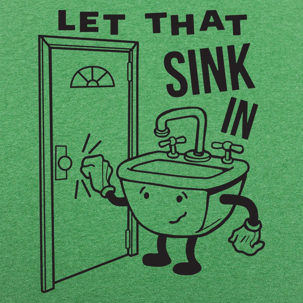 Let That Sink In Cartoon Sink Knocking on Door