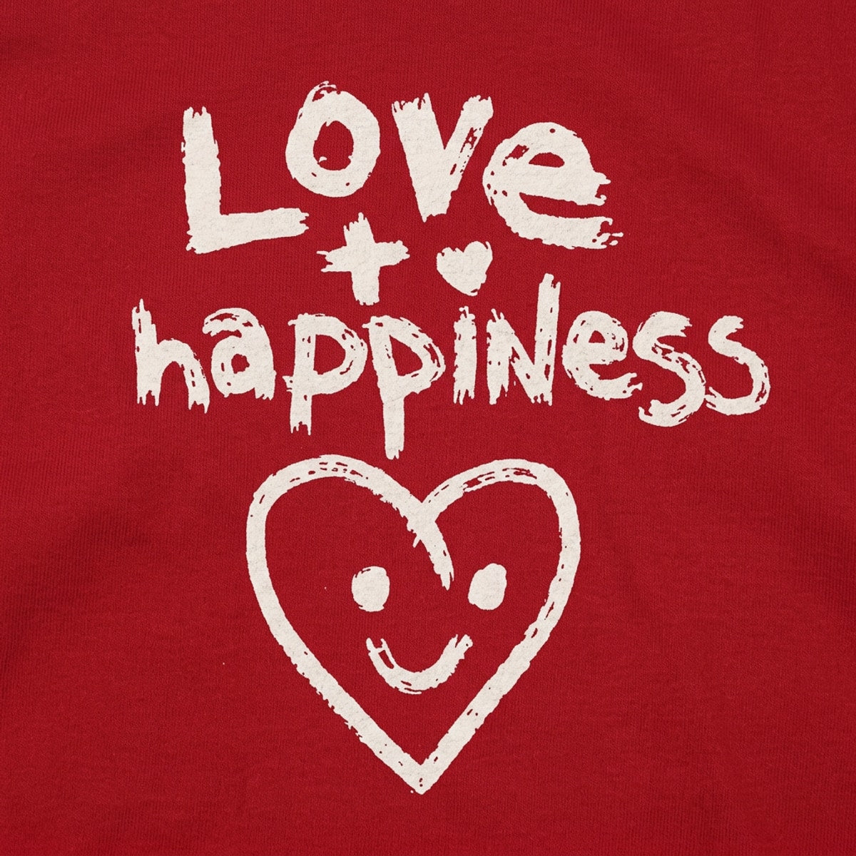 Love Plus Happiness Equals Smiling Heart