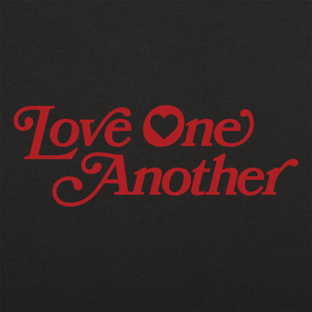 Love One Another Retro Heart Typography