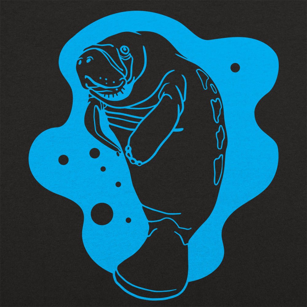 Manatee Swimming in Water Graphic
