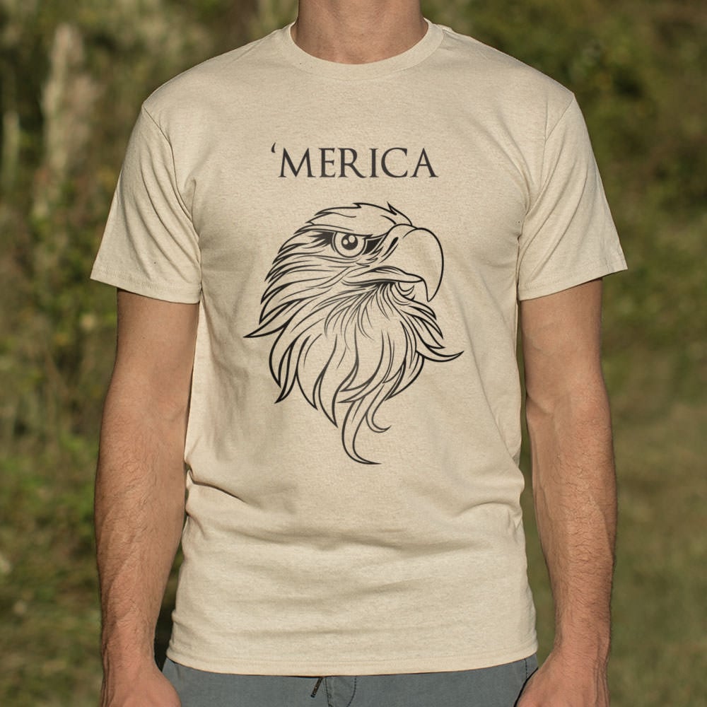 'Merica - Bald Eagle Head Patriotic Design