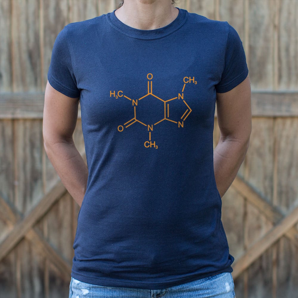 Mighty Caffeine Molecule Chemical Structure Diagram