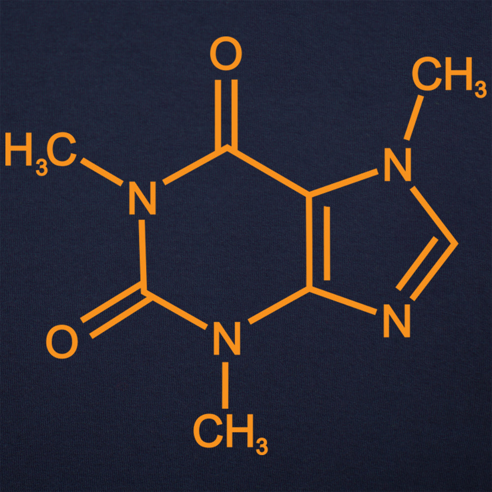Mighty Caffeine Molecule Chemical Structure Diagram