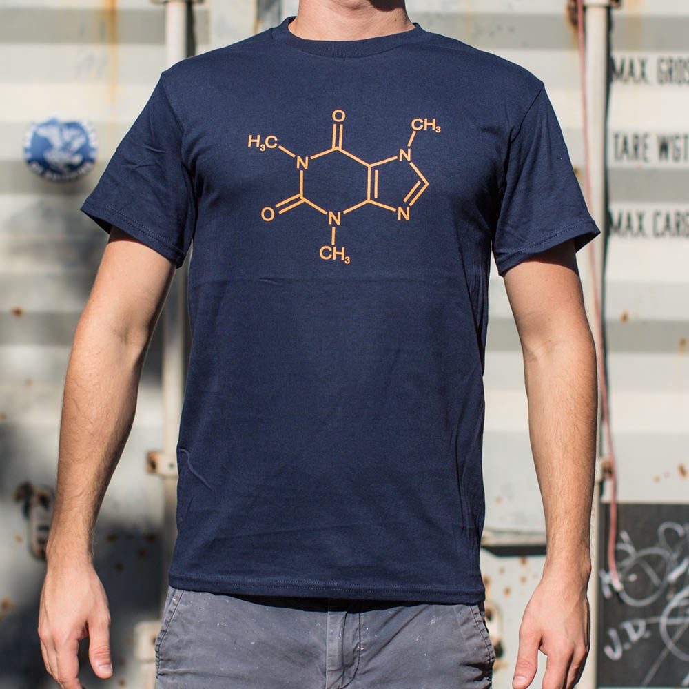 Mighty Caffeine Molecule Chemical Structure Diagram
