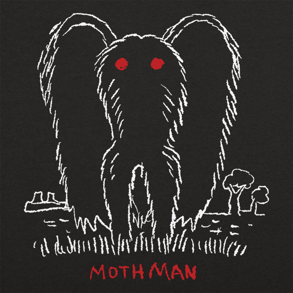 Mothman Cryptid with Glowing Red Eyes