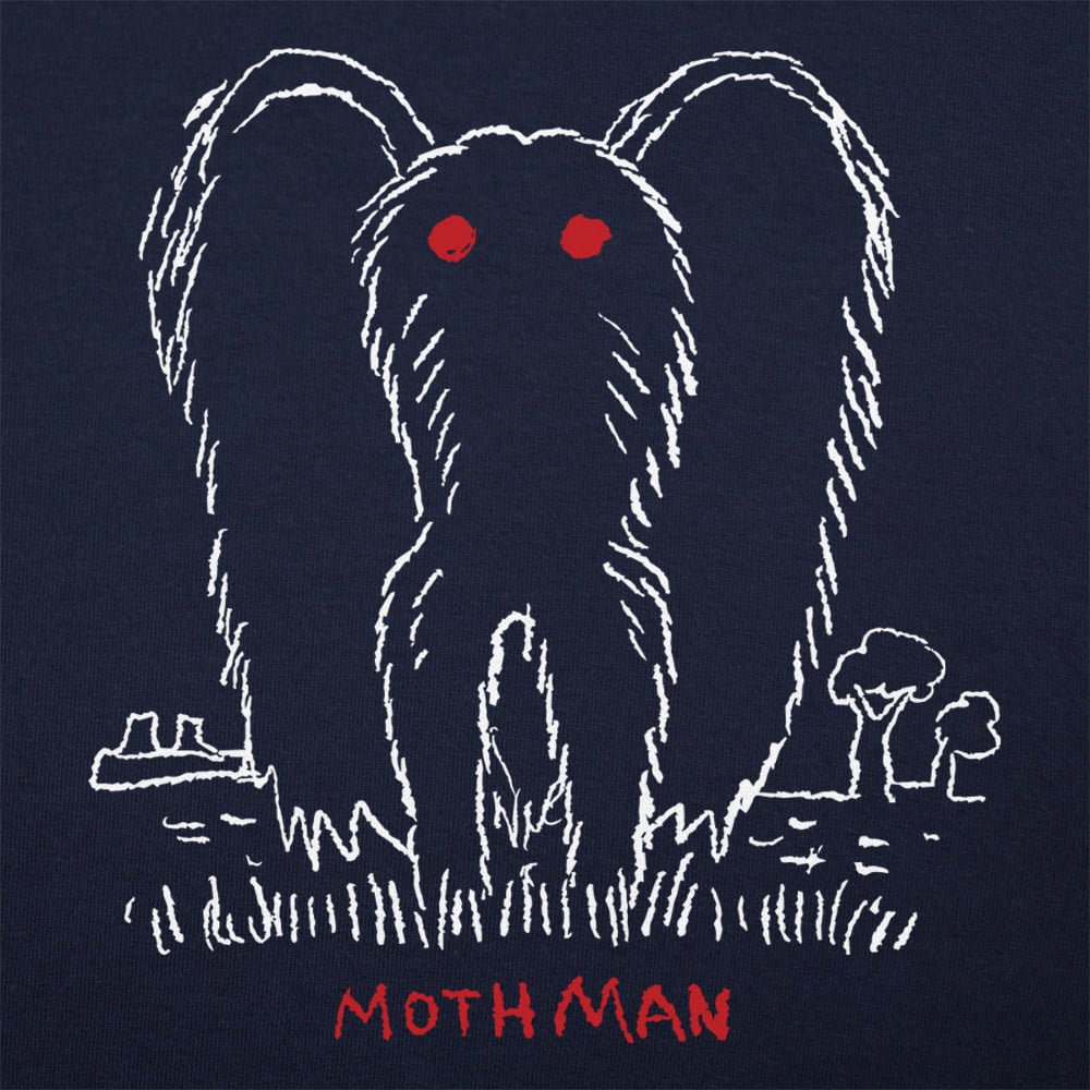Mothman Cryptid with Glowing Red Eyes