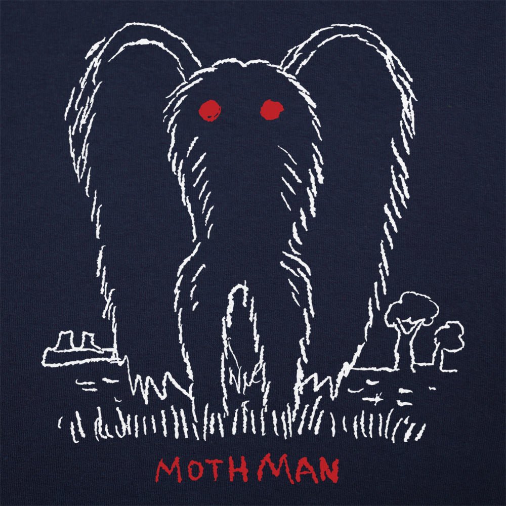 Mothman Cryptid with Glowing Red Eyes