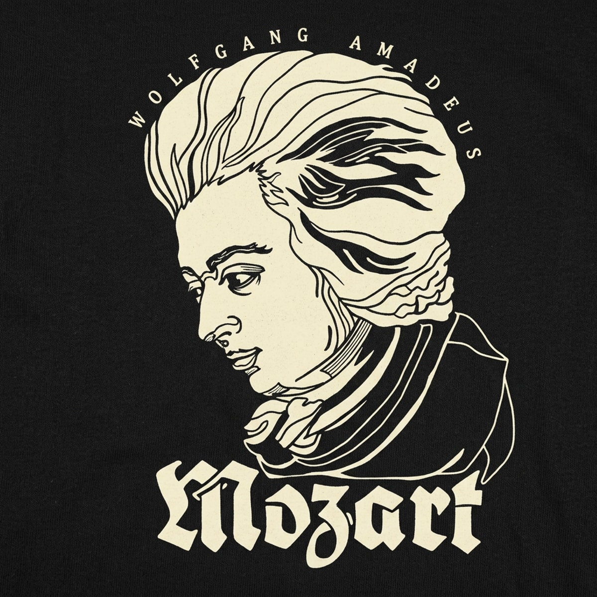 Wolfgang Amadeus Mozart Gothic Metal Style Portrait