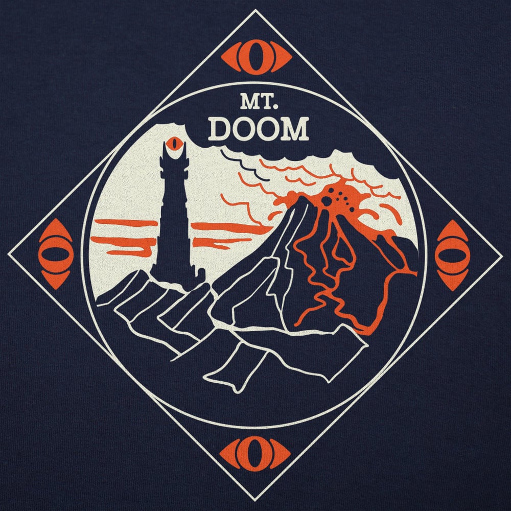 Mount Doom Volcano Travel Poster