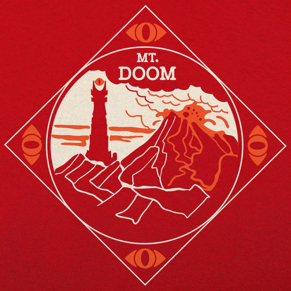 Mount Doom Volcano Travel Poster