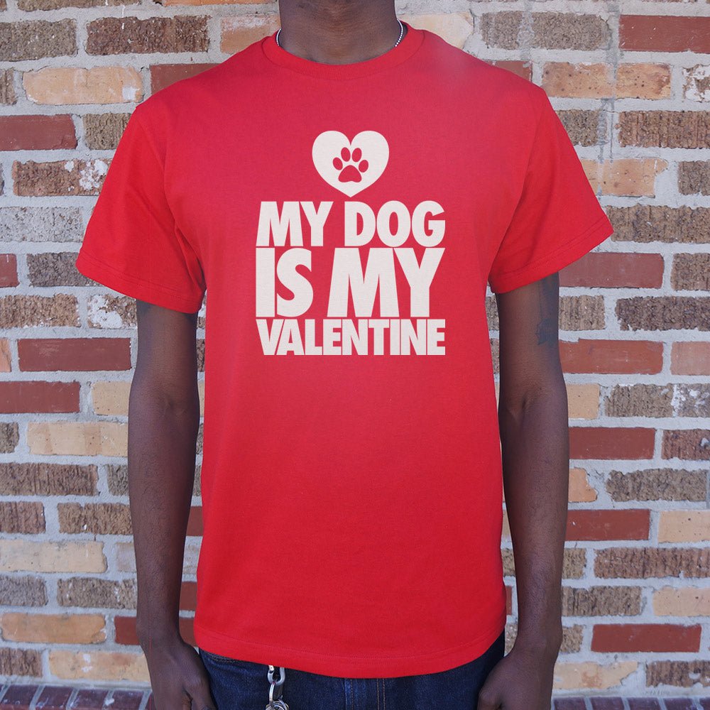 My Dog Is My Valentine Paw Print Heart Design