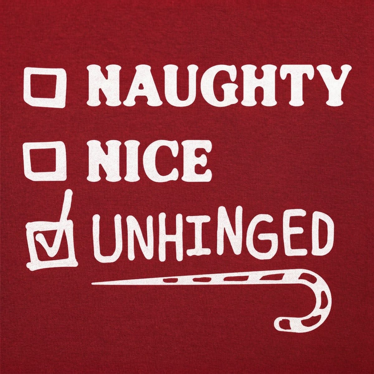 Naughty Nice Unhinged Christmas Checklist