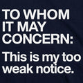 Too Weak Notice Resignation Letter Pun
