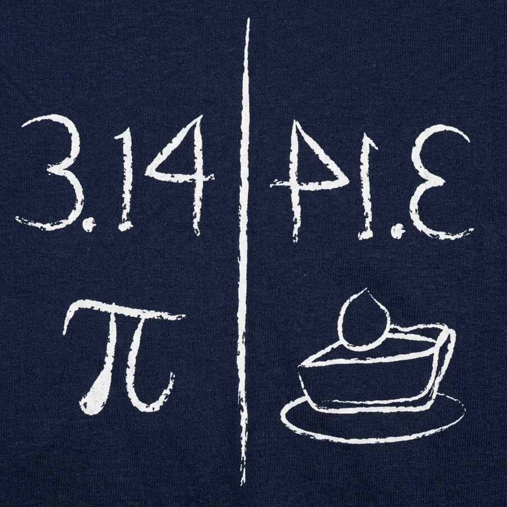 Pi Mirrors Pie 3.14 Symbol and Slice of Pie
