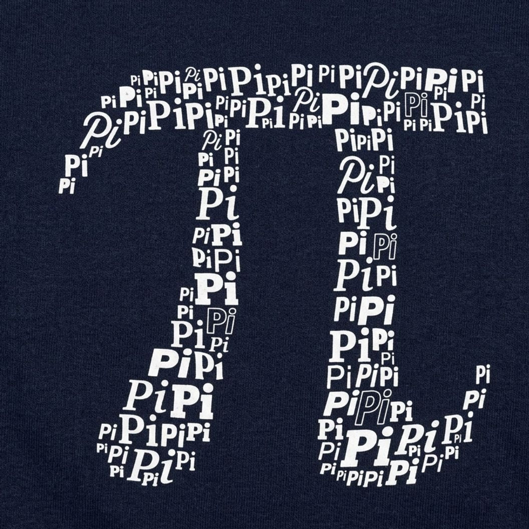 Pi Of Pi Symbol Made of the Word Pi