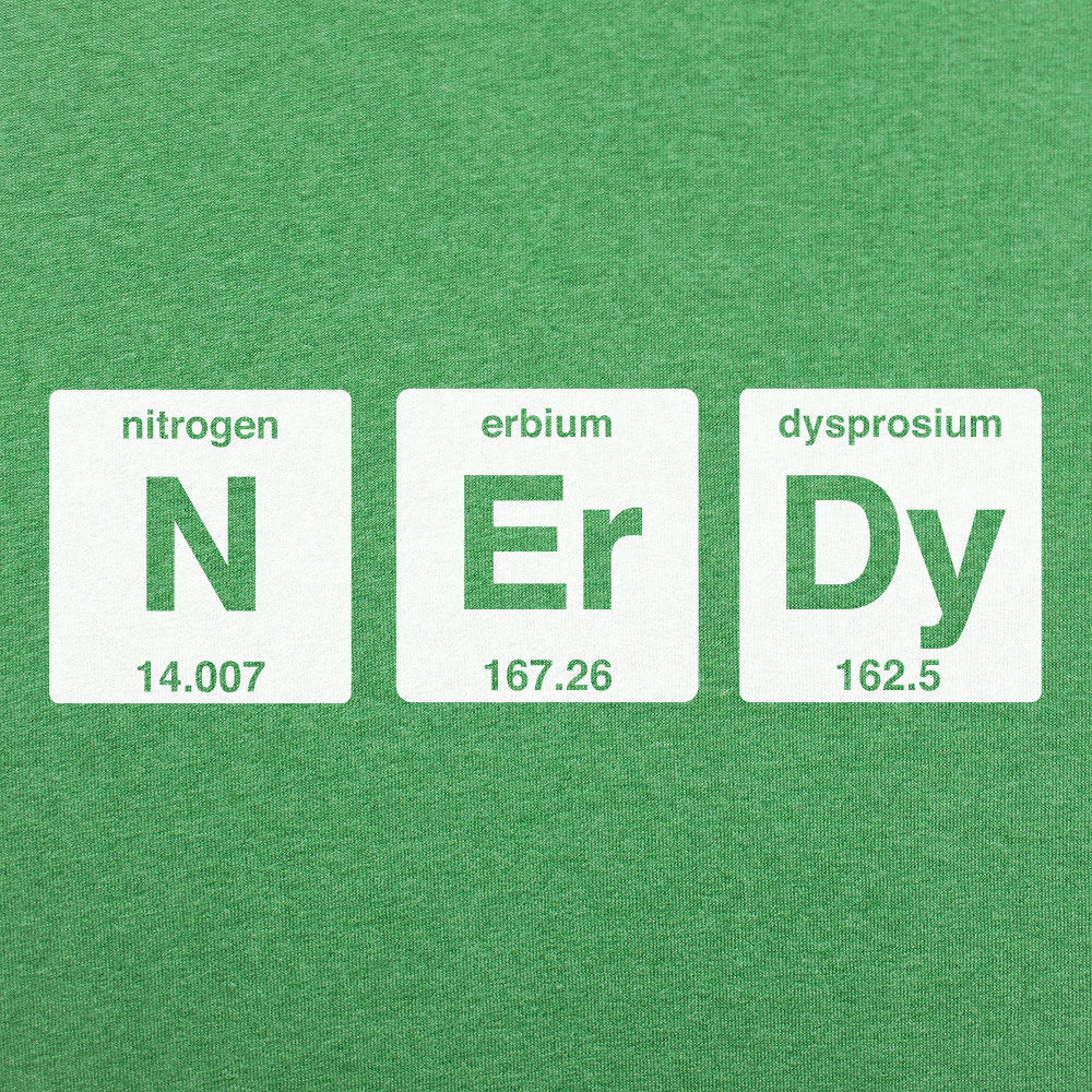 Nerdy Periodic Table Elements Nitrogen Erbium Dysprosium