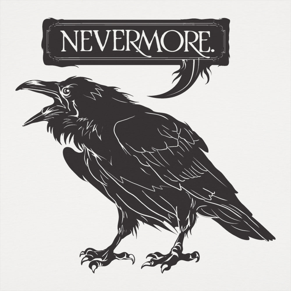 Nevermore Raven Quoting Edgar Allan Poe's Poem