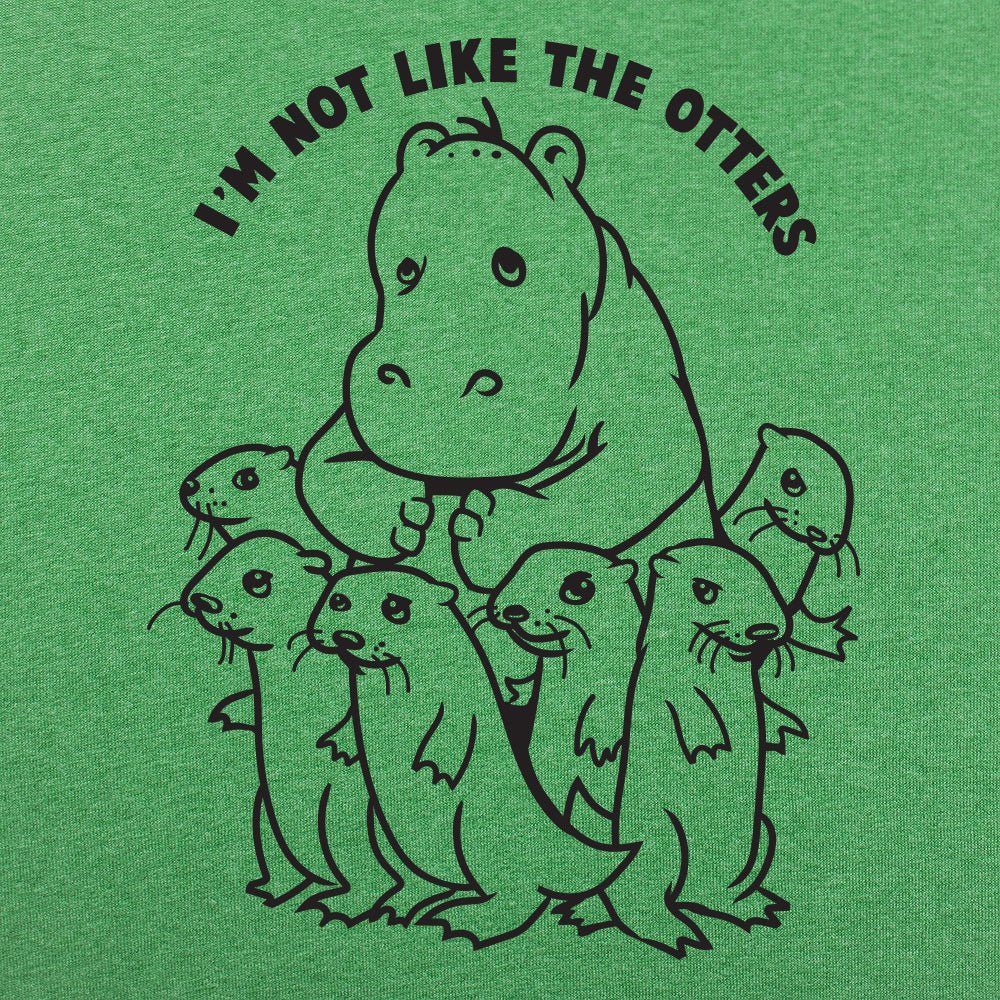 Not Like The Otters Hippo Surrounded by Otters