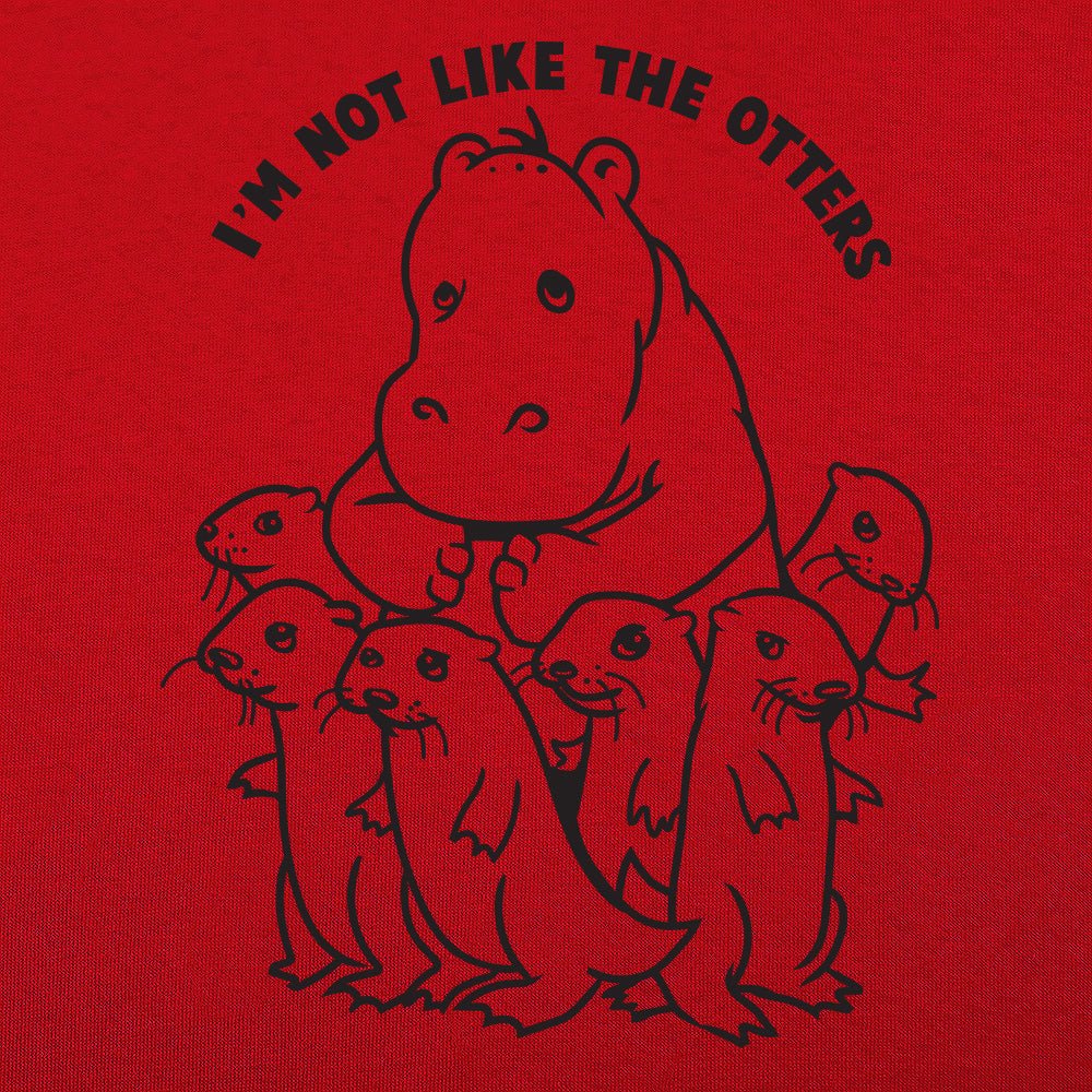 Not Like The Otters Hippo Surrounded by Otters