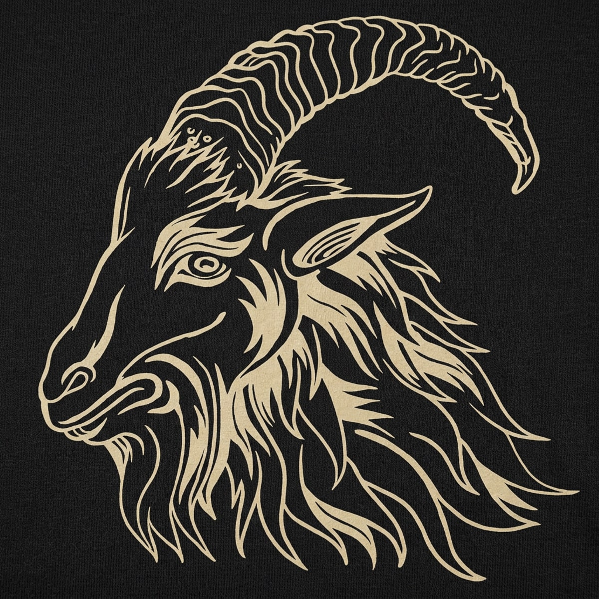 Old Goat Head Illustration