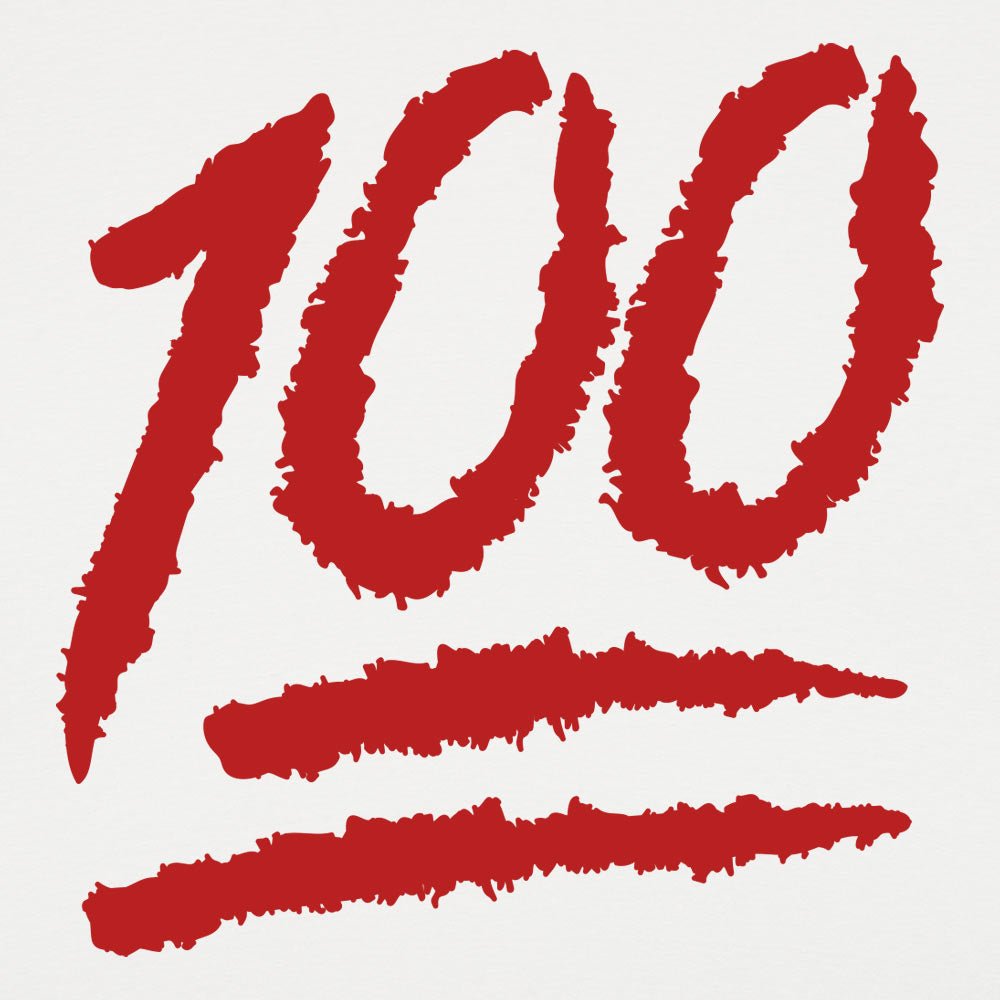 One Hundred Emoji Keep It Real Design