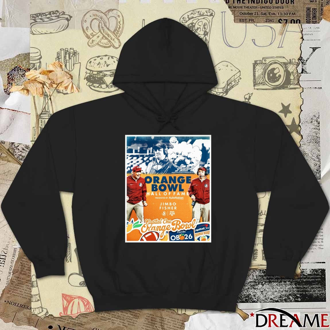 Coach Jimbo Fisher 2025 Orange Bowl Hall of Fame Poster t-shirt