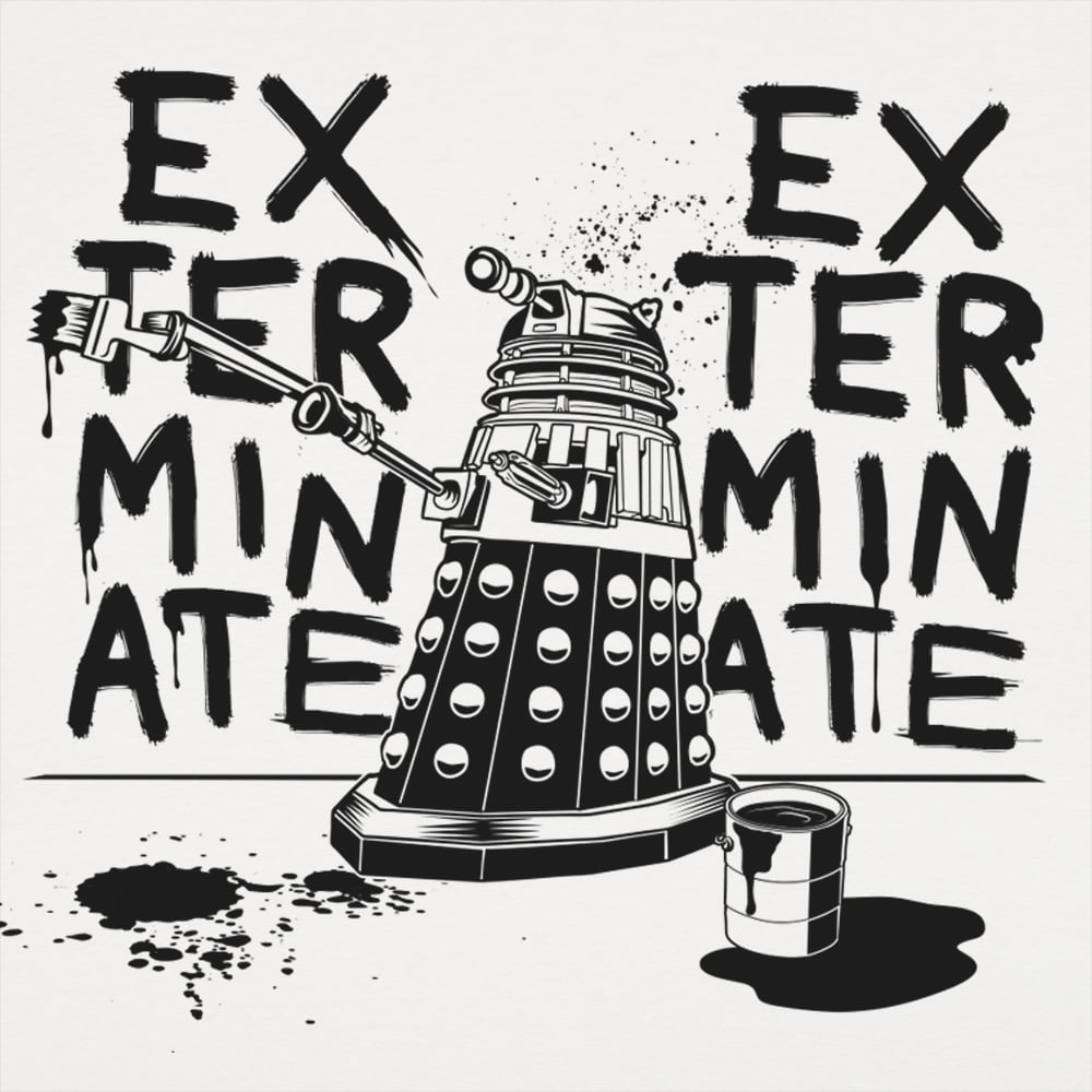 Paint Exterminate Robot Graffiti