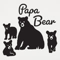 Papa Bear with Three Cubs