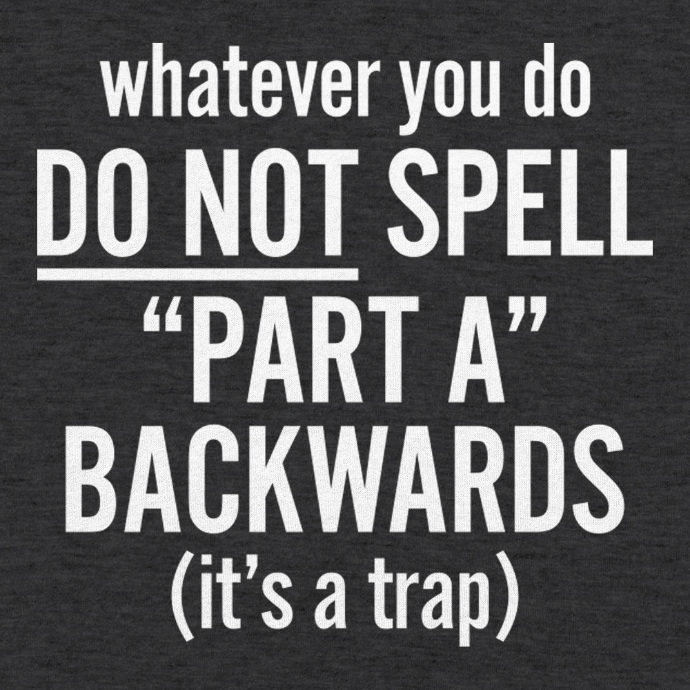 Part A Backwards Spelling Trap Joke