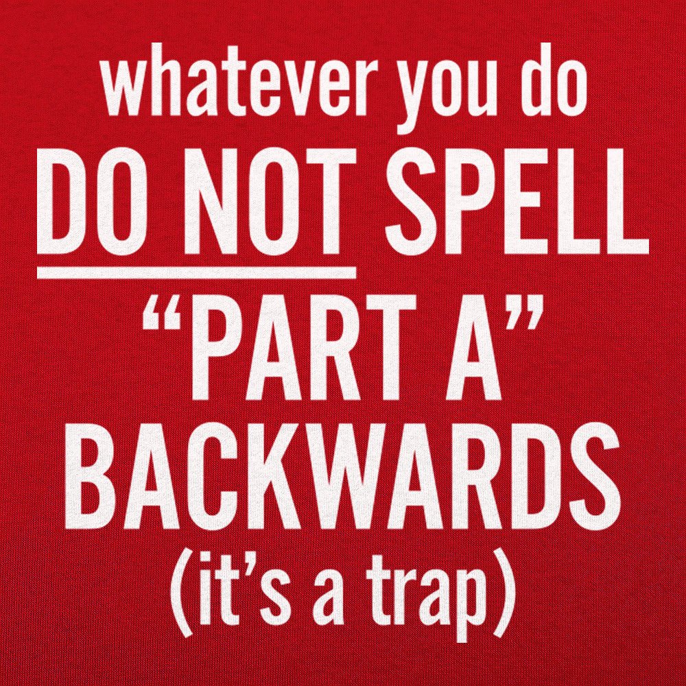Part A Backwards Spelling Trap Joke