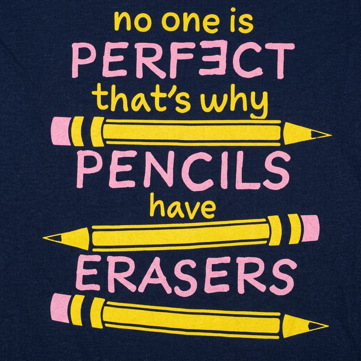 No One Is Perfect That's Why Pencils Have Erasers