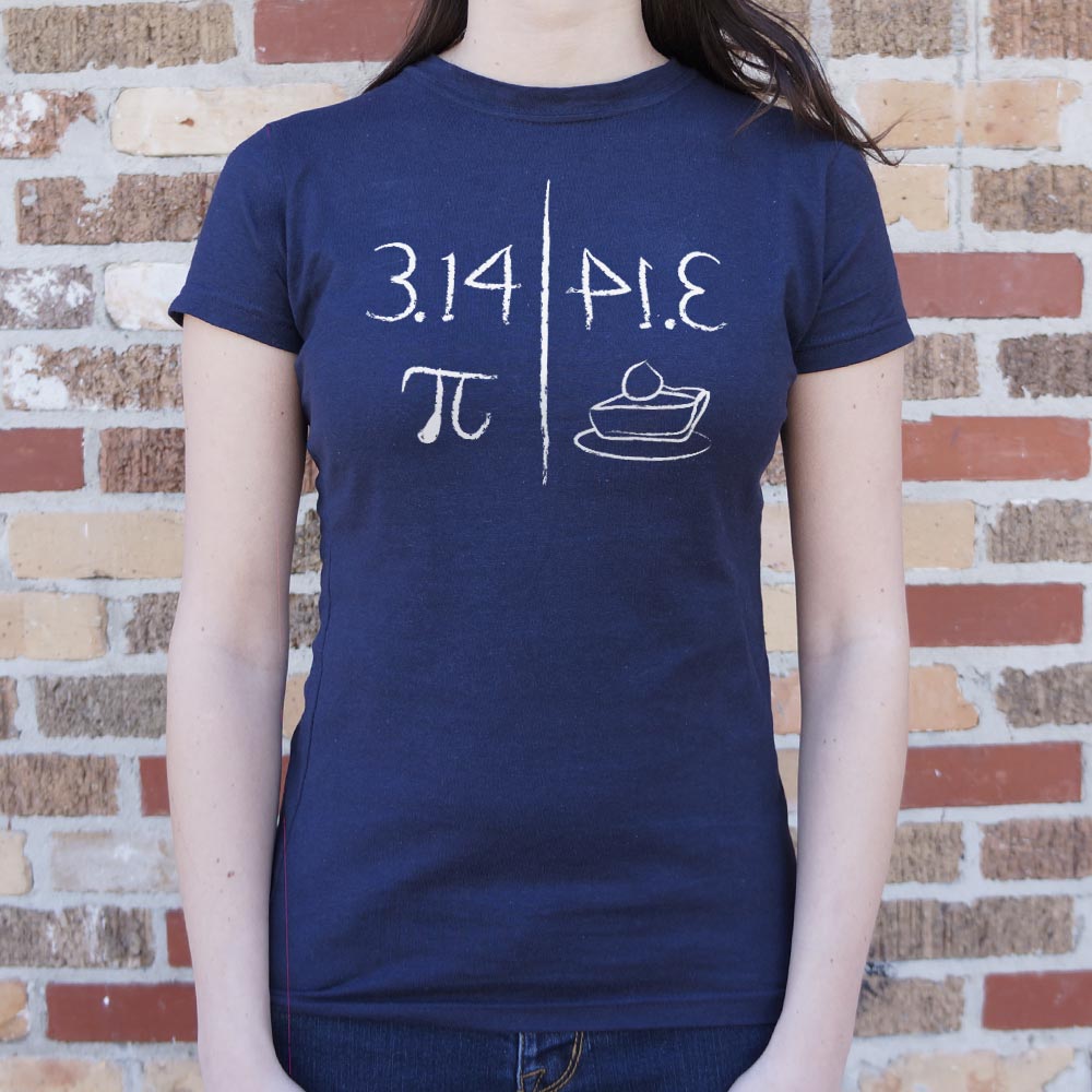 Pi Mirrors Pie 3.14 Symbol and Slice of Pie