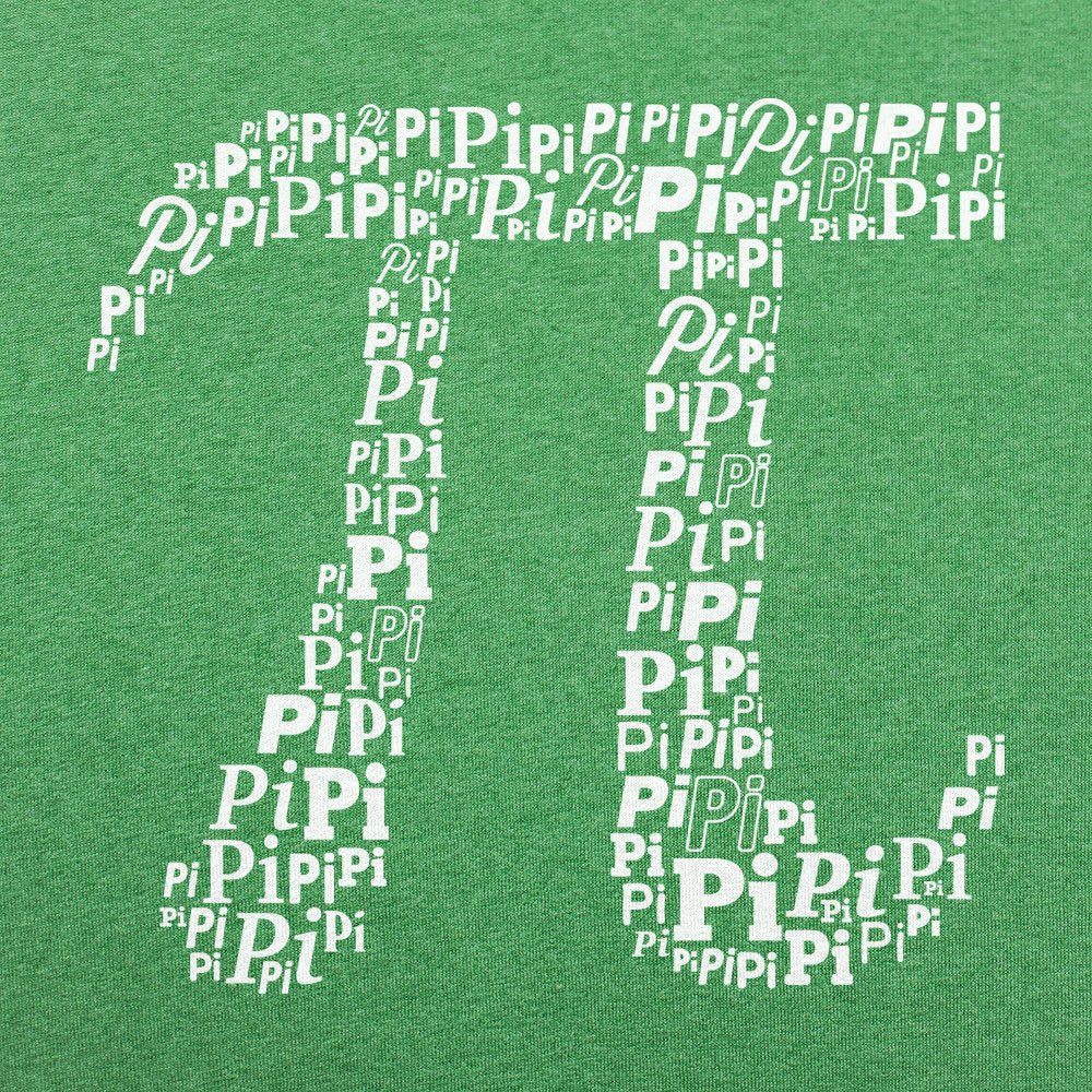 Pi Of Pi Symbol Made of the Word Pi
