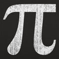 Pi Symbol Distressed Math Design
