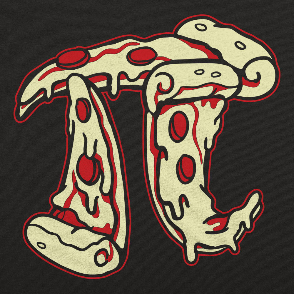 Pizza Pi Symbol Made of Pizza Slices