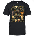 Black cat coffee theme illustration with coffee text Shirt
