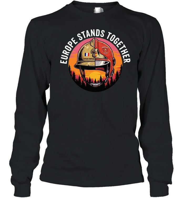 Europe Stands Together Firefighter Helmet Shirt