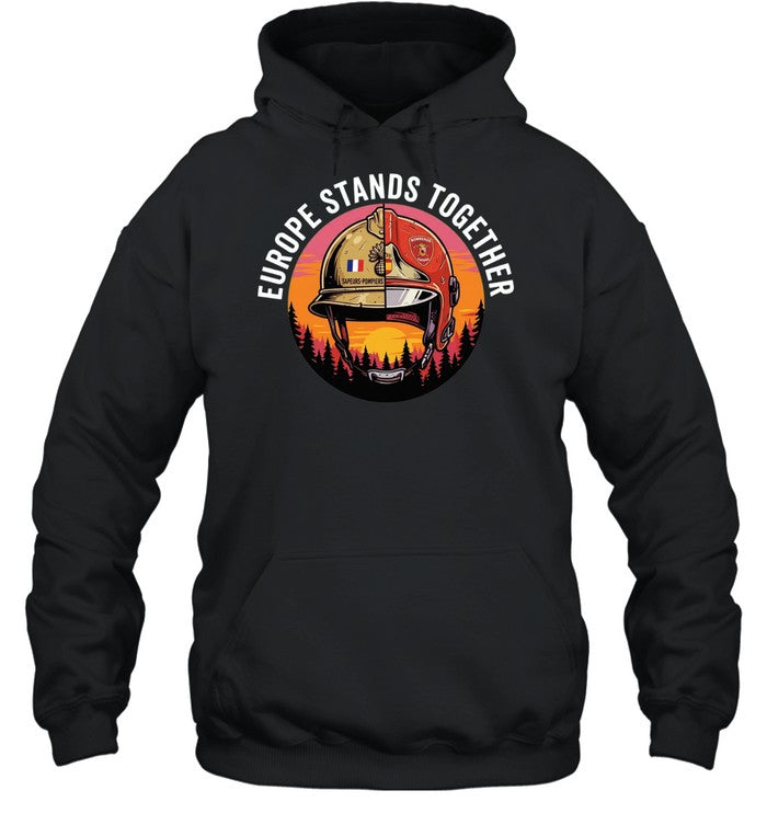 Europe Stands Together Firefighter Helmet Shirt