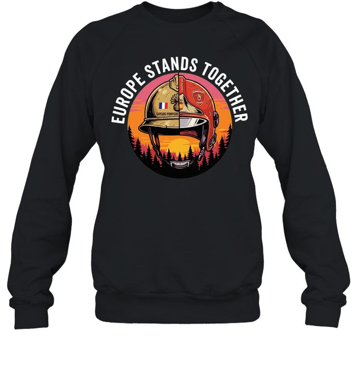 Europe Stands Together Firefighter Helmet Shirt