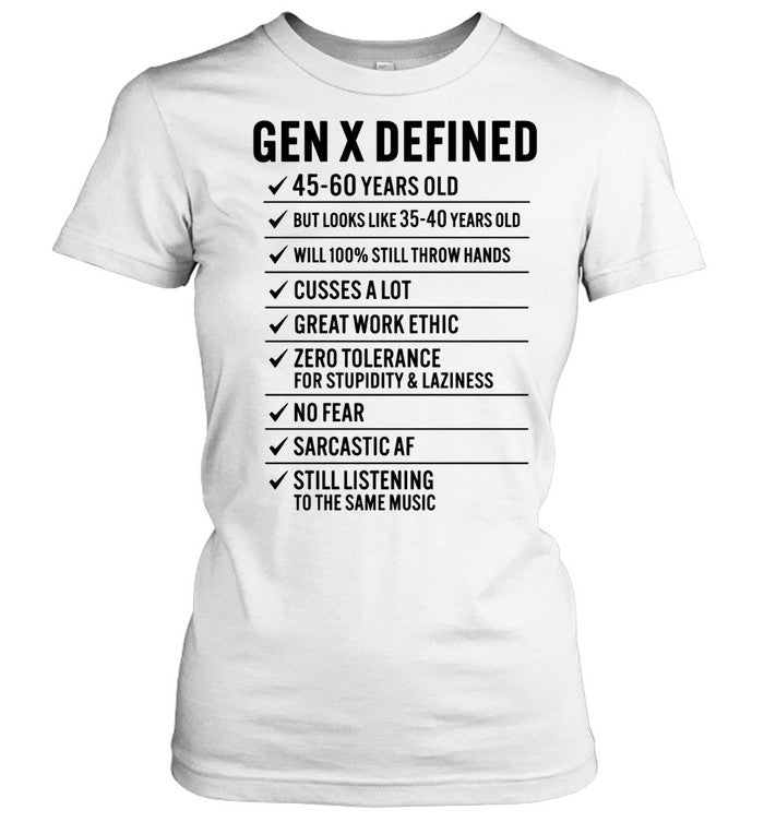 Gen Defined 45 60 years old Shirt